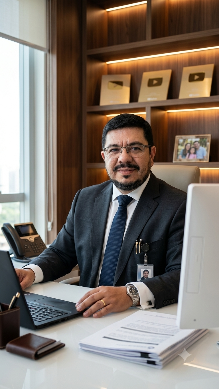 Dr. Augusto em seu consultório